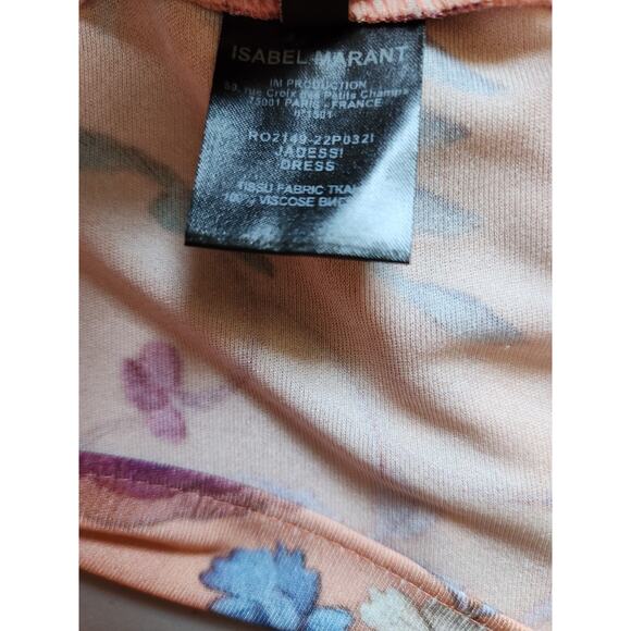 Isabel Marant Jadessi Floral-Print Strappy Cutout Midi Dress Sz 42 US 10 #1H504 - Picture 11 of 13
